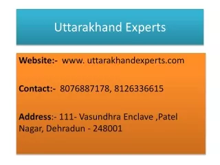 uttarakhand experts