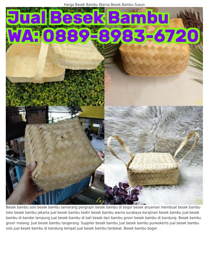 harga besek bambu warna besek bambu susun