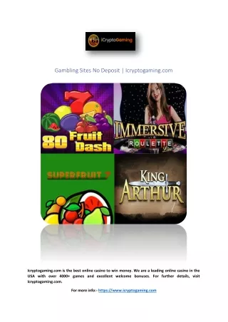 gambling sites no deposit icryptogaming com