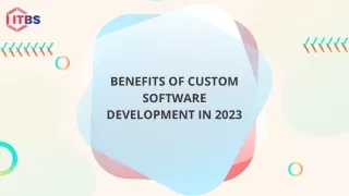 Custom Software Development Benefits in 2023