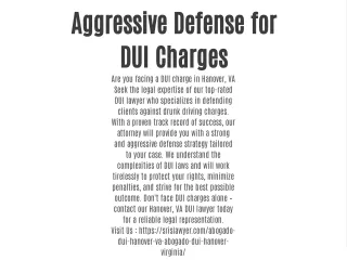 Aggressive Defense for DUI Charges