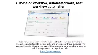 Automator Workflow, automated work, automate your workflow