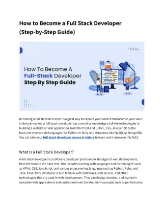 howtobecomeafullstackdeveloper step by stepguide