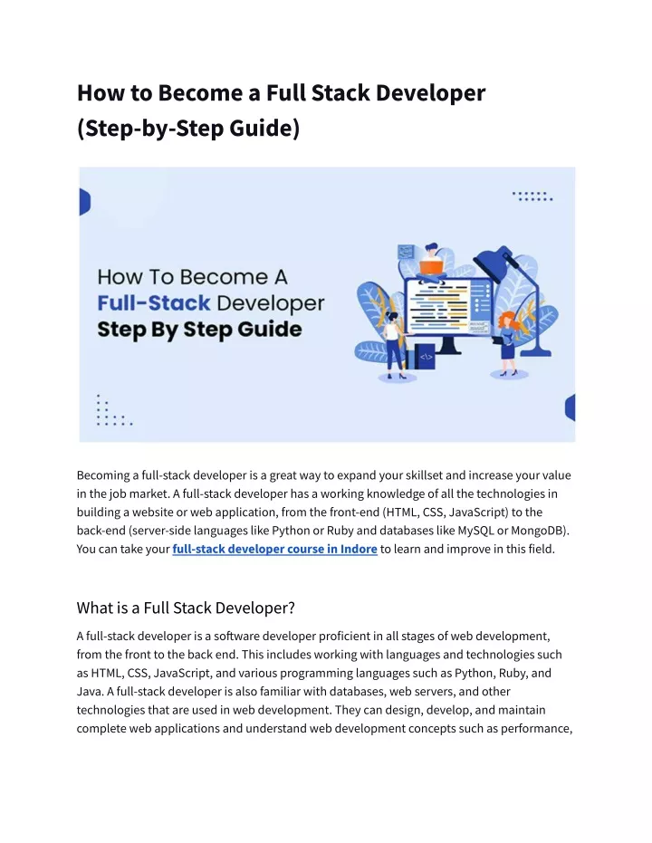 howtobecomeafullstackdeveloper step by stepguide