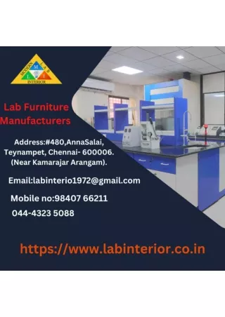 Lab Furniture Manufacturers