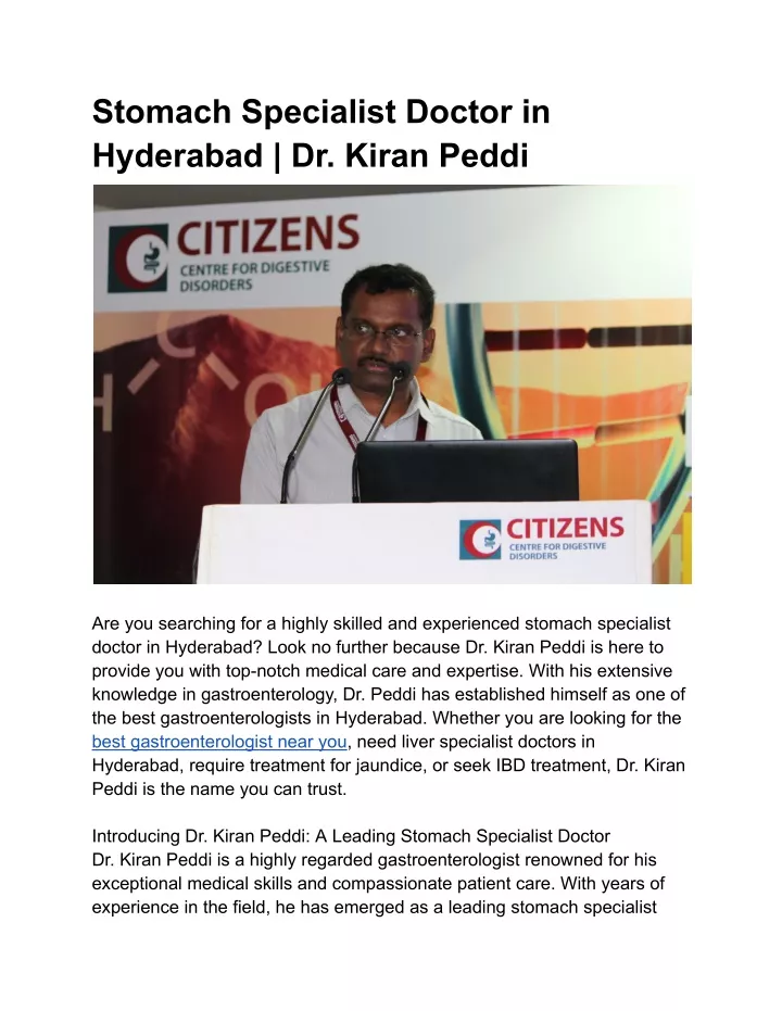 stomach specialist doctor in hyderabad dr kiran