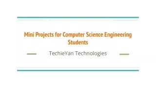 mini projects for computer science engineering