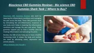 Bioscience CBD Gummies Shark Tank