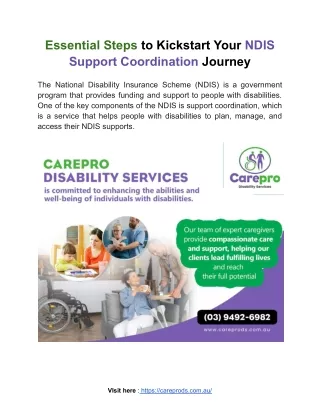 Essential Steps to Kickstart Your NDIS Support Coordination Journey