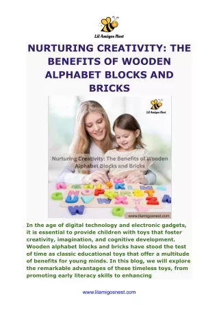 Nurturing Creativity: The Benefits of Wooden Alphabet Blocks and Bricks