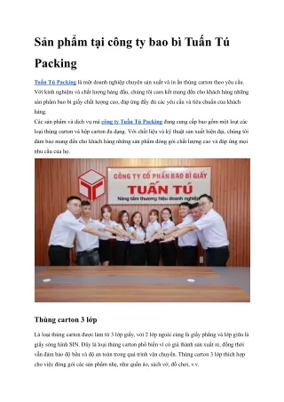 San pham tai cong ty bao bi Tuan Tu Packing