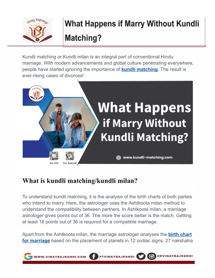 kundli matching or kundli milan is an integral