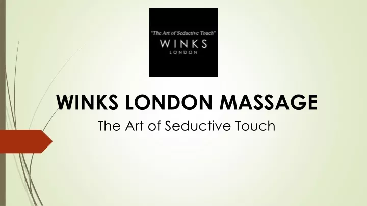 winks london massage