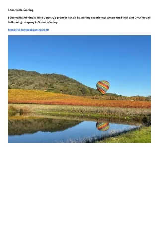 Sonoma Ballooning