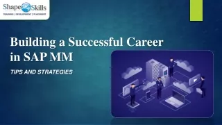 Building a Successful Career in SAP MM with Training in Noida | ShapeMySkills