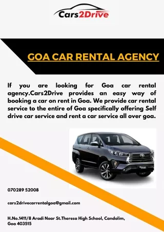 Goa Car Rental Agency