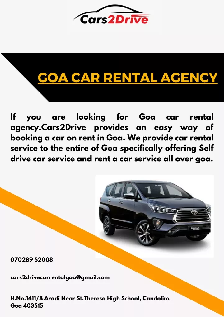 goa car rental agency