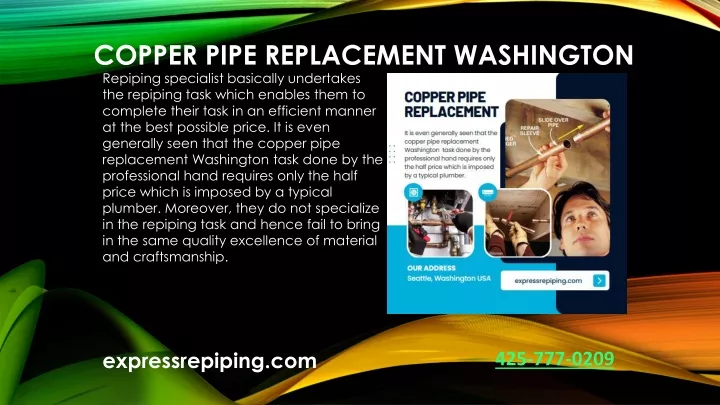 copper pipe replacement washington