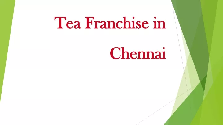 tea franchise in