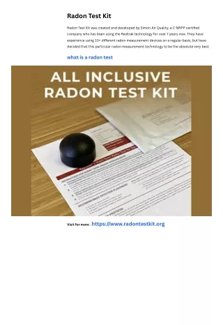 Radon Test Kit