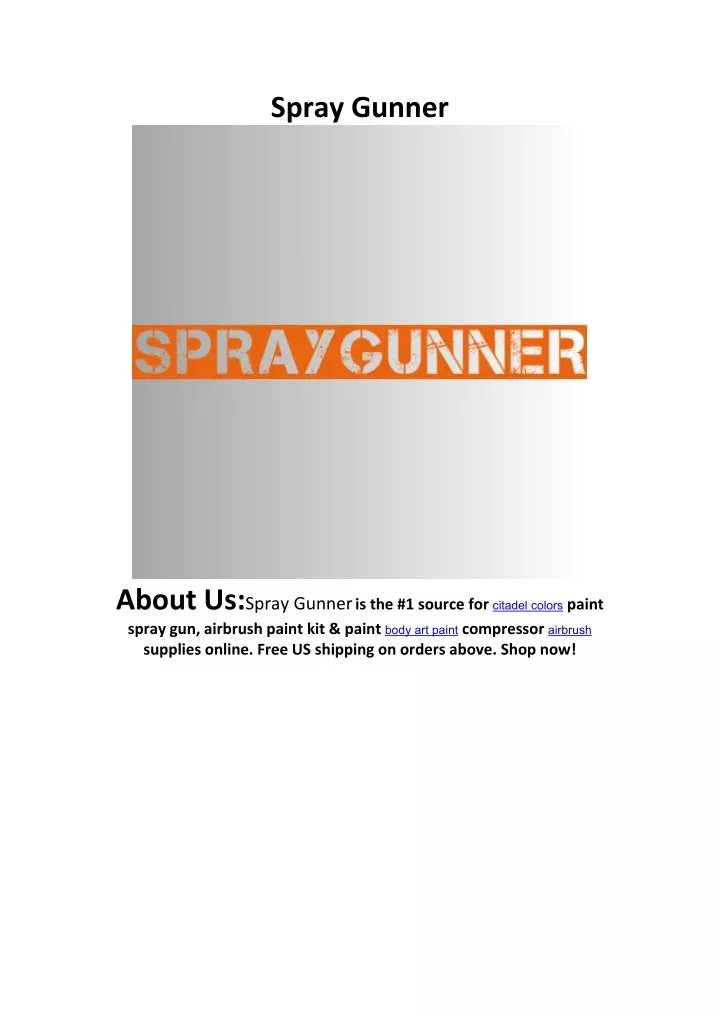 spray gunner