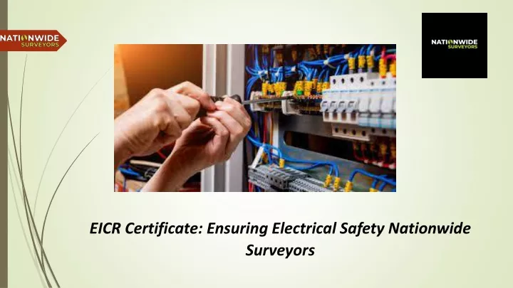 eicr certificate ensuring electrical safety