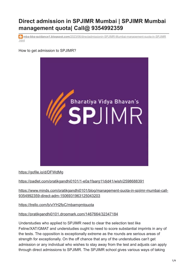 direct admission in spjimr mumbai spjimr mumbai