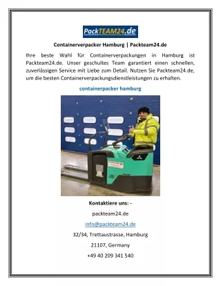 containerverpacker hamburg packteam24 de