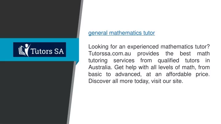 general mathematics tutor looking