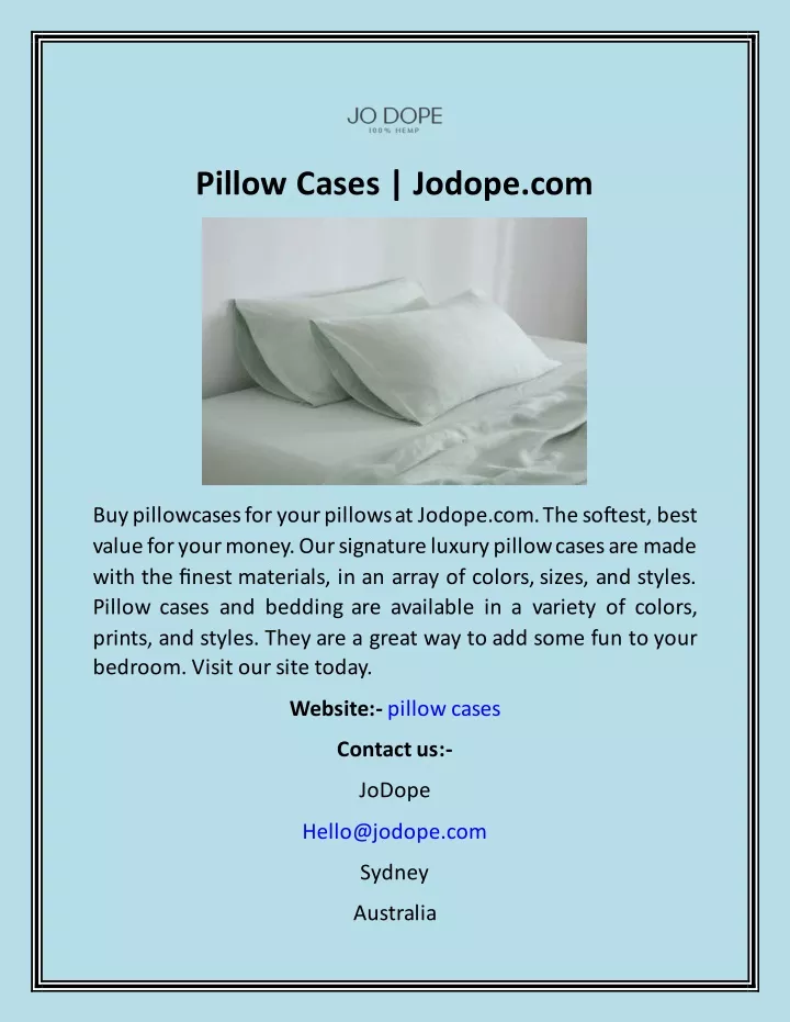 pillow cases jodope com