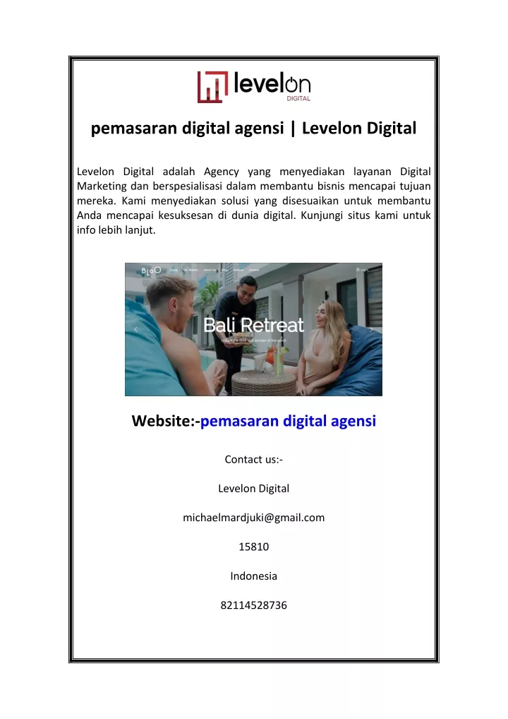pemasaran digital agensi levelon digital