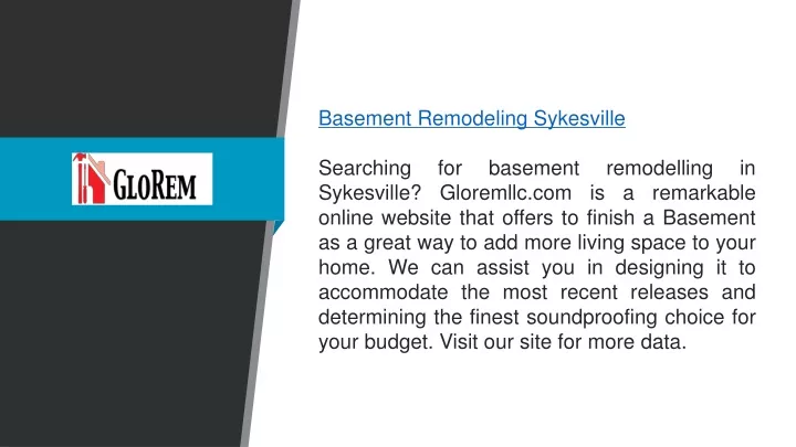 basement remodeling sykesville searching