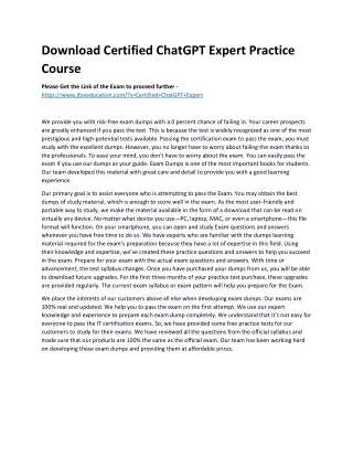 download certified chatgpt expert practice course
