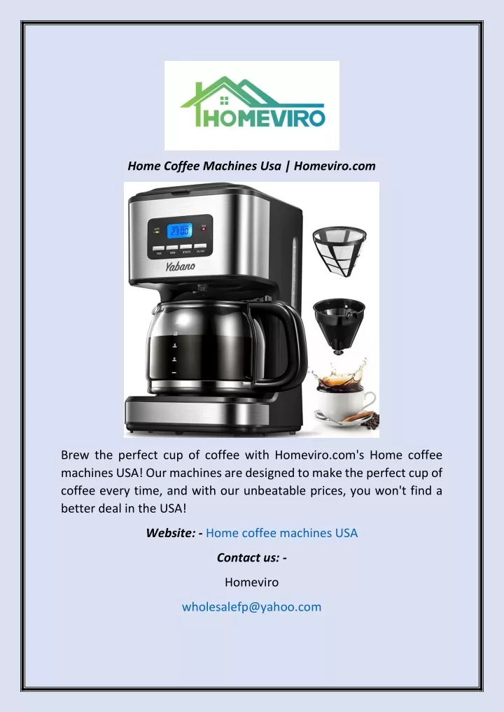 home coffee machines usa homeviro com