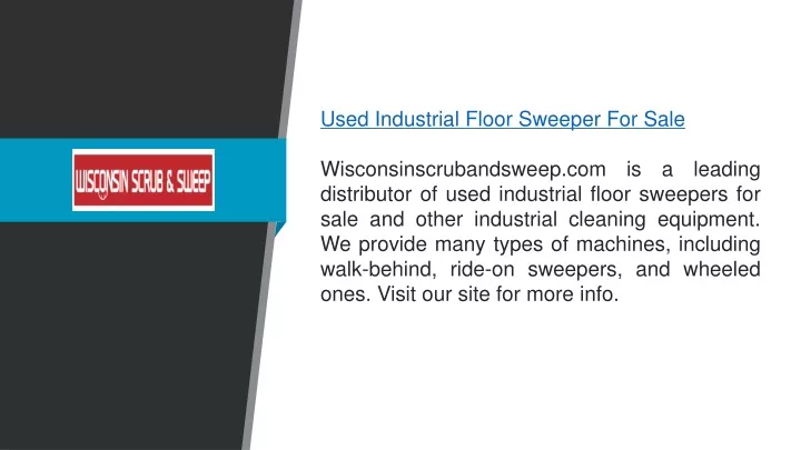 used industrial floor sweeper for sale