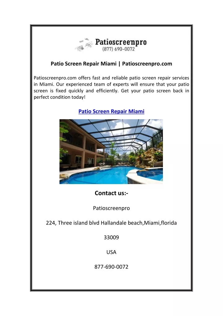 patio screen repair miami patioscreenpro com