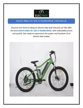 Discover the thrill of riding an electric bike with Electrek