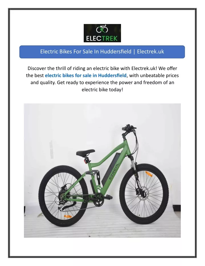 electric bikes for sale in huddersfield electrek