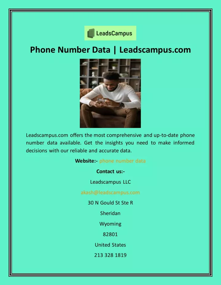 phone number data leadscampus com