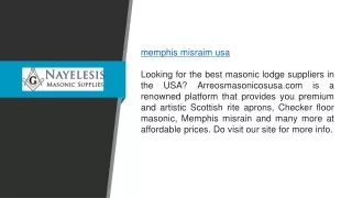 Memphis Misraim USA Arreosmasonicosusa.com