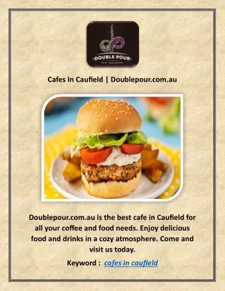 Cafes In Caufield | Doublepour.com.au