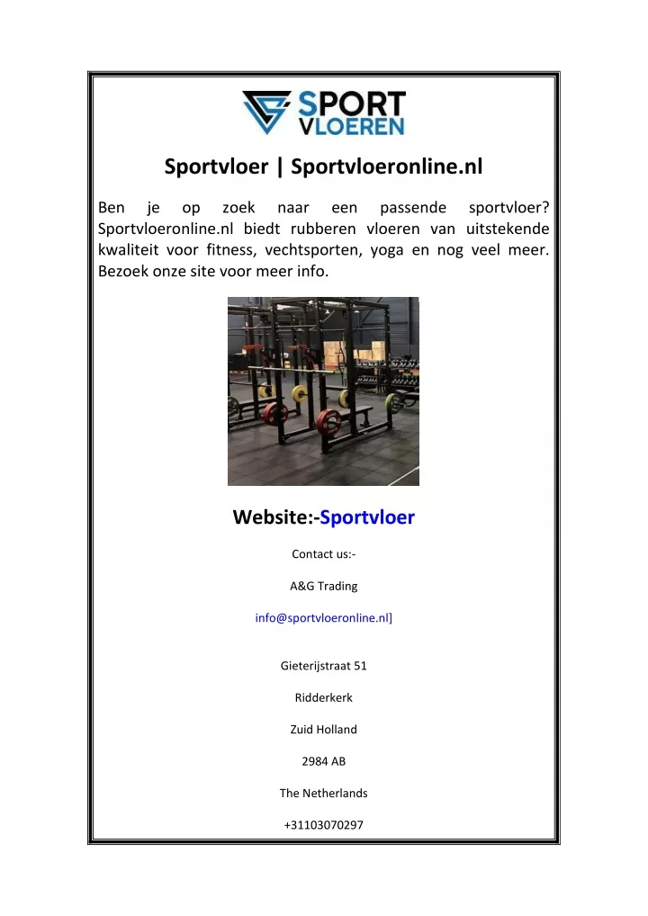 sportvloer sportvloeronline nl