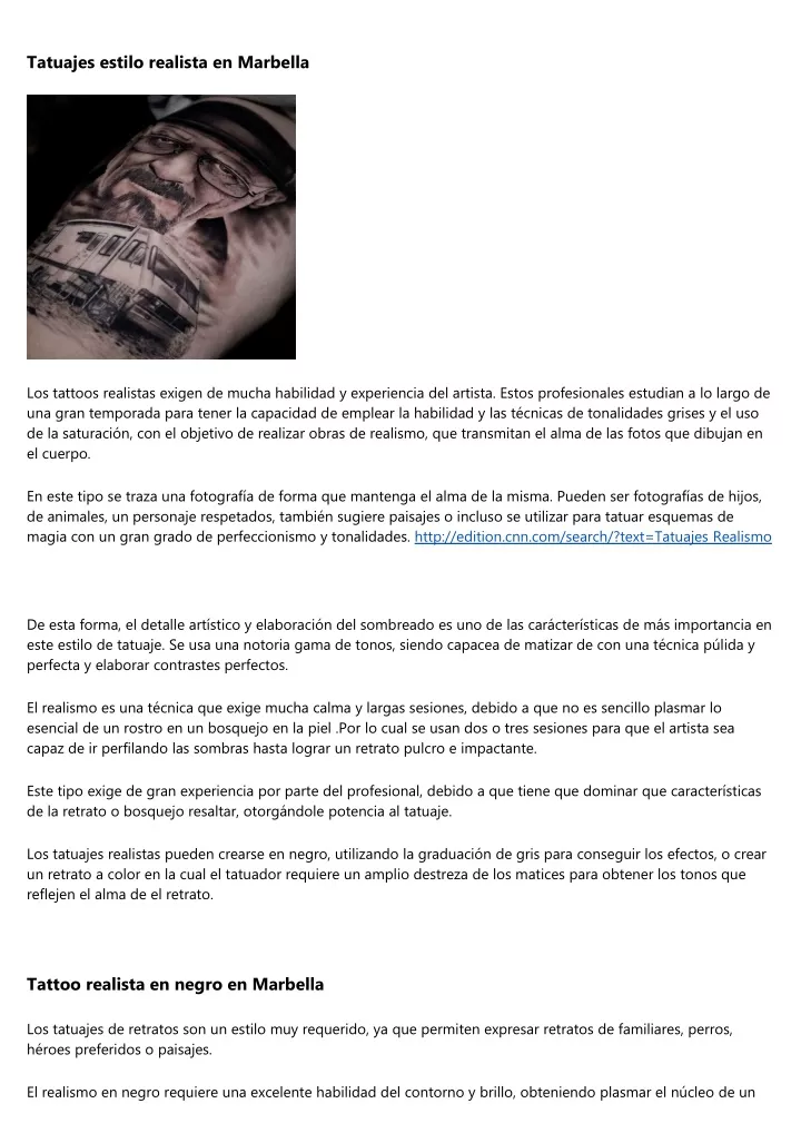 tatuajes estilo realista en marbella