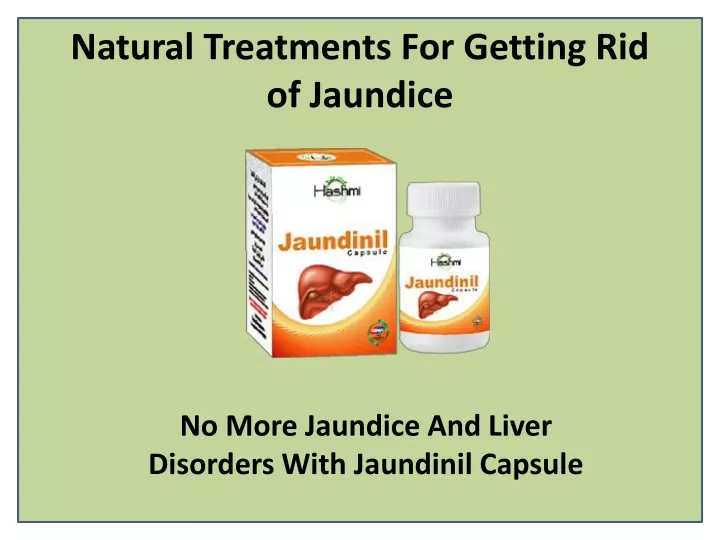 natural treatments for getting rid of jaundice