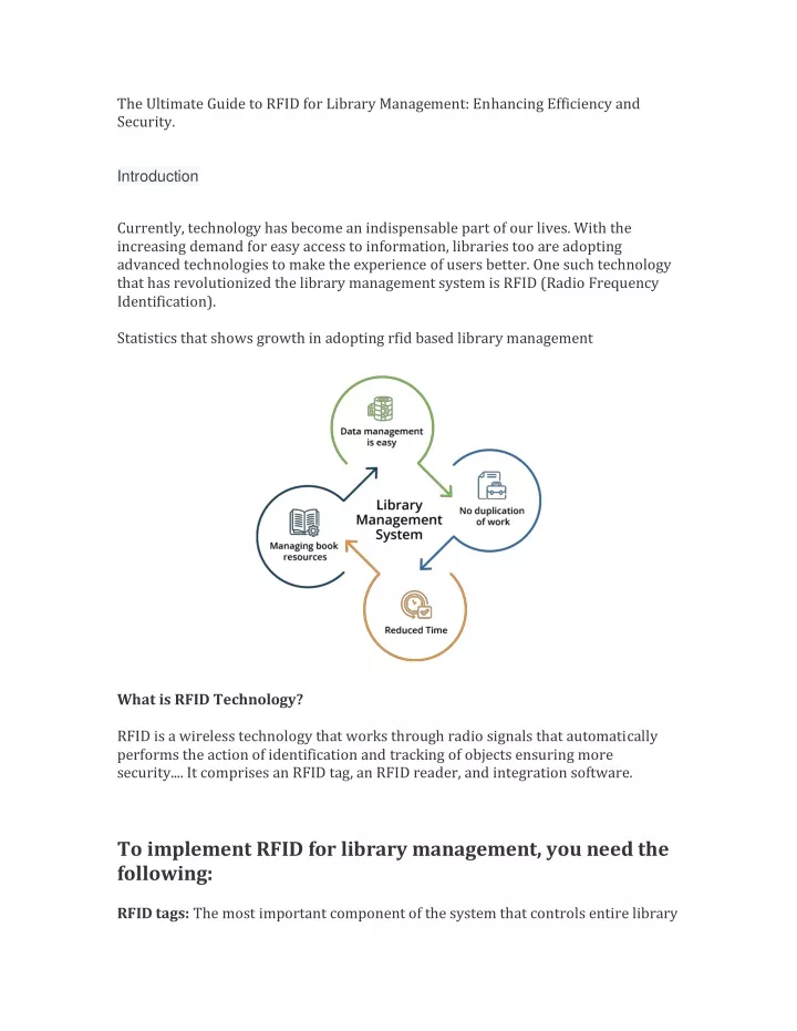 the ultimate guide to rfid for library management