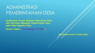 @ Administrasi Pemerintahan Desa