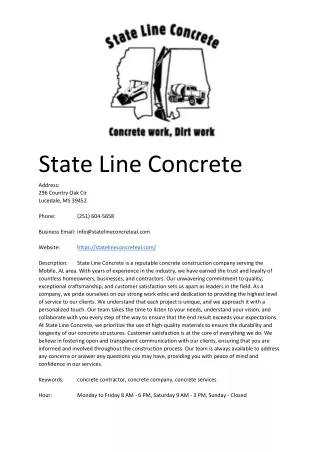 State Line Concrete