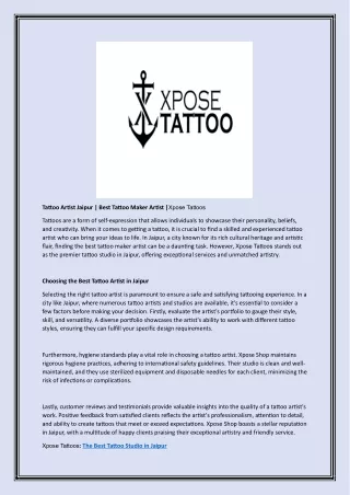 Tattoo studio in jaipur: Sunil goyal Artistic Expression