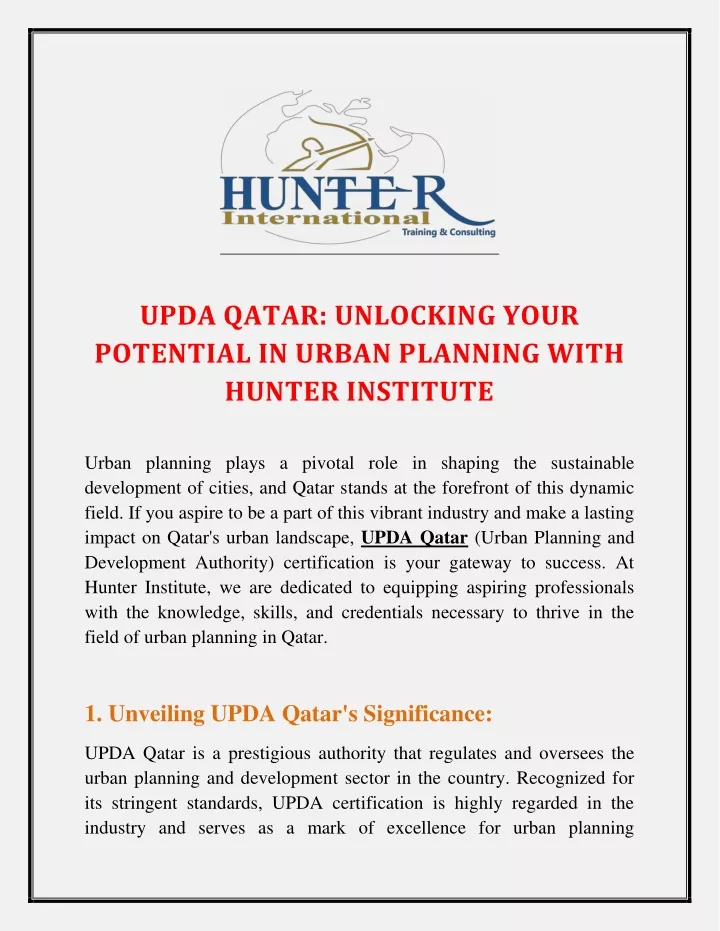 upda qatar unlocking your potential in urban