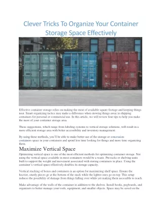 clever tricks to organize your container storage